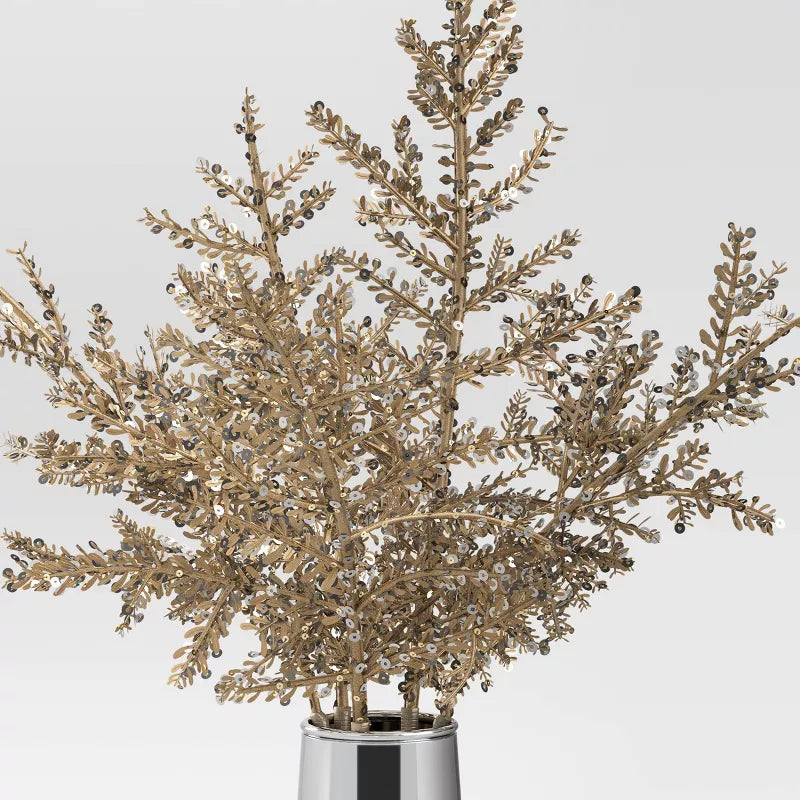 Silver Metallic Artificial Arrangement Small