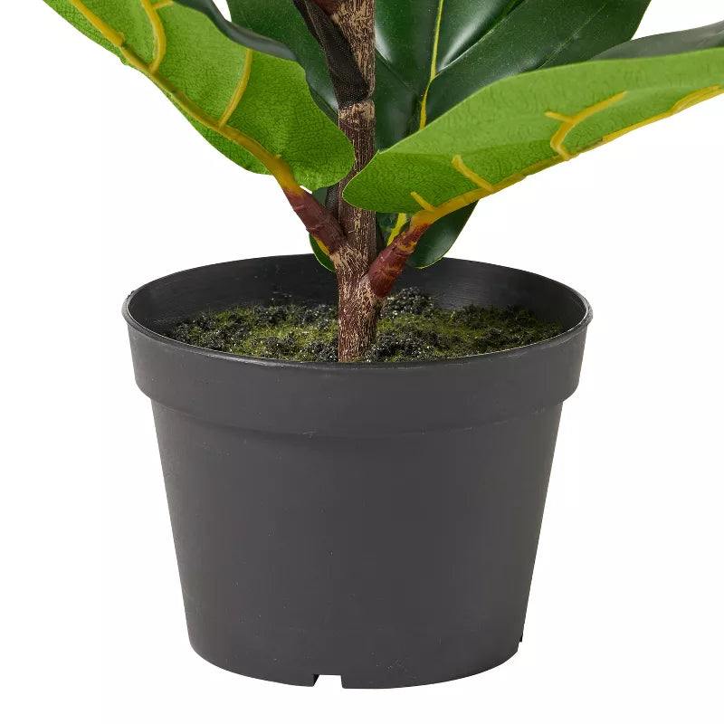 GDFStudio Stilwell Kunst Ficus Lyrata Boom 2' x 1', Groen